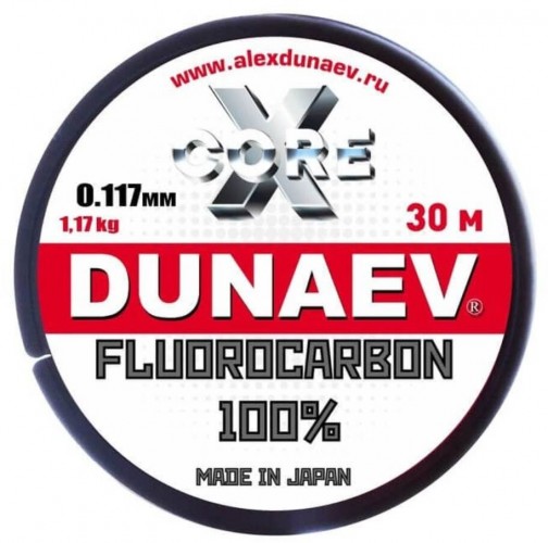 Флюорокарбон DUNAEV X-Core Fluorocarbon 100% 30м 0.117мм 1.17кг
