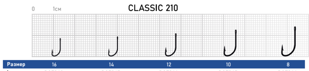 Крючок DUNAEV Classic 210 #8 10шт/уп