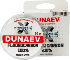 Флюорокарбон DUNAEV X-Core Fluorocarbon 100% 30м 0.148мм 2.00кг
