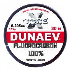 Флюорокарбон DUNAEV X-Core Fluorocarbon 100% 30м 0.205мм, 3,70кг