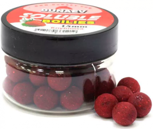 Бойлы DUNAEV Пылящие 14мм Клубника