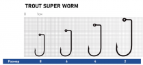Крючок DUNAEV Trout Super Worm #6 7шт/уп