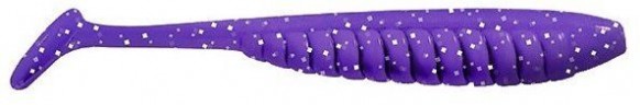 Виброхвост ZUB Bleak 100мм цвет 610 фиолетовый с блестками 4шт/уп