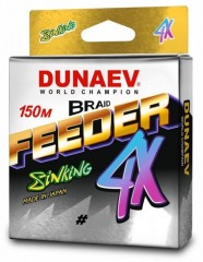 Плетёный шнур DUNAEV Feeder PEx4 150м #1.2/0.19мм 9.00кг BrownColor