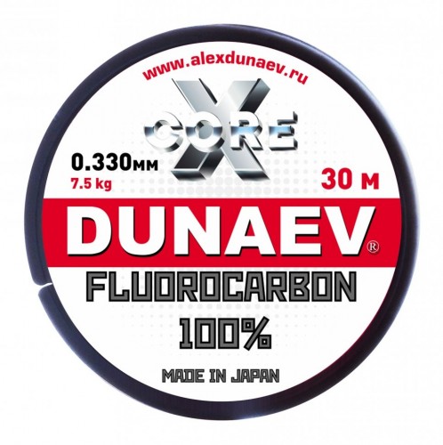Флюорокарбон DUNAEV X-Core Fluorocarbon 100% 30м 0.330мм 8.50кг