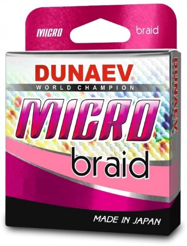 Плетёный шнур DUNAEV Micro PEx4 100м #0.3/0.090мм 3.20кг PinkColor