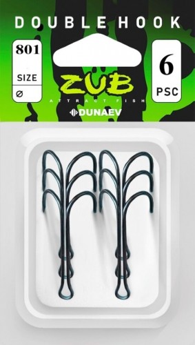 Крючок двойной ZUB 801 Long #2 6шт/уп
