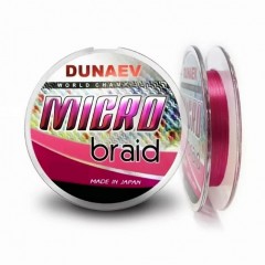 Плетёный шнур DUNAEV Micro PEx4 100м #0.4/0.108мм 4.30кг PinkColor