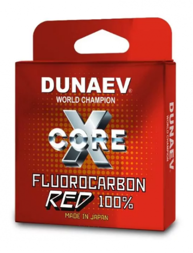 Флюорокарбон DUNAEV X-Core Fluorocarbon 100% RED 100м 0.117мм 1.17кг