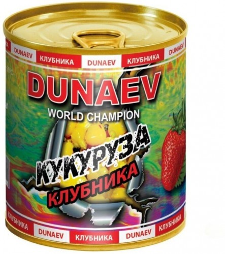Добавка для прикормки металлобанка DUNAEV Кукуруза Клубника 320мл