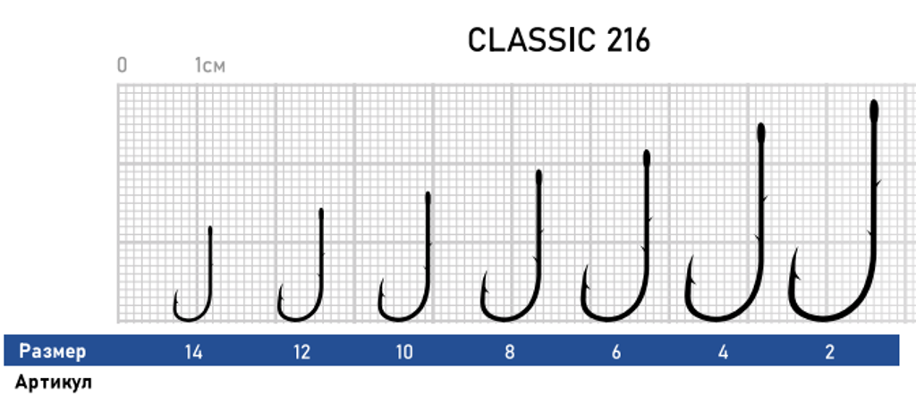 Крючок DUNAEV Classic 216 #6 8шт/уп