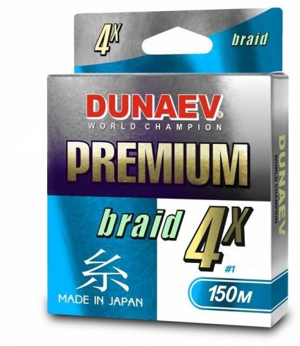 Плетёный шнур DUNAEV Premium PEx4 150м #1.0/0.17мм 8.00кг MultiColor