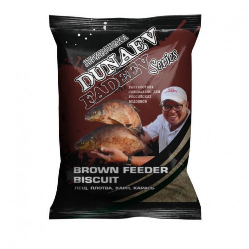 Прикормка DUNAEV-FADEEV 1кг Feeder Brown Biscuit