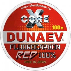 Флюорокарбон DUNAEV X-Core Fluorocarbon 100% RED 100м 0.310мм
