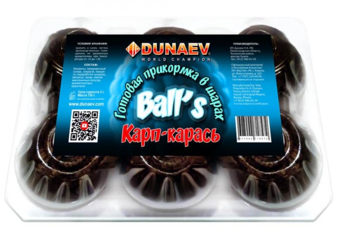 Прикормка DUNAEV Ball`s 0.75кг Карп-Карась