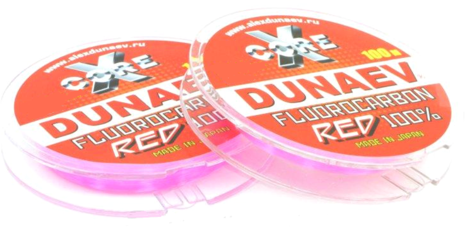Флюорокарбон DUNAEV X-Core Fluorocarbon 100% RED 100м 0.330мм