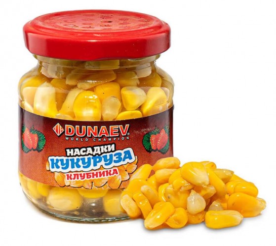 Насадка стеклобанка DUNAEV Кукуруза Клубника 100мл