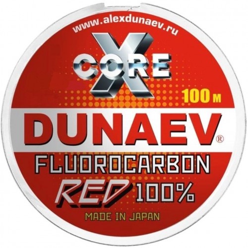 Флюорокарбон DUNAEV X-Core Fluorocarbon 100% RED 100м 0.370мм