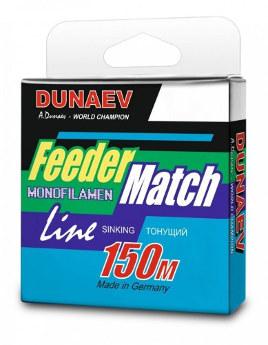 Леска монофил DUNAEV Feeder-Match Sinking Black 150м 0.28мм 6.80кг