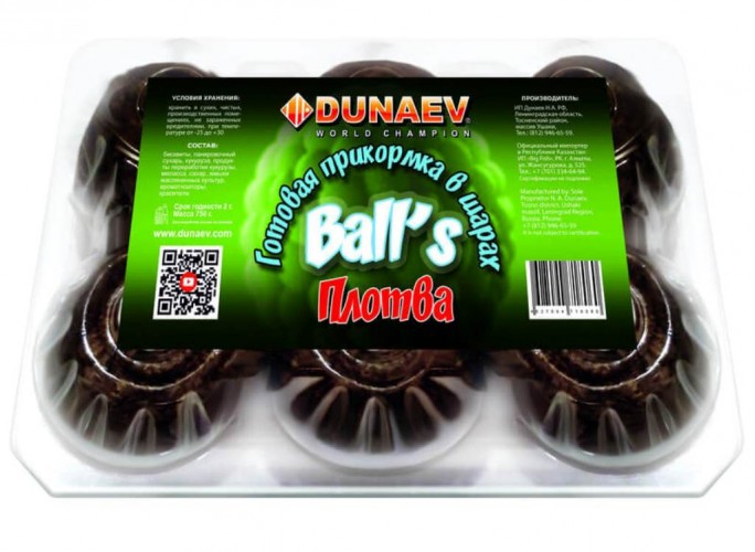Прикормка DUNAEV Ball`s 0.75кг Плотва