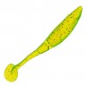Приманка DS-WIBRA 100мм 4шт/уп, цвет (310) желтый, блестки черные