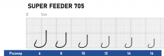 Крючок DUNAEV Super Feeder 705 # 8 10шт/уп