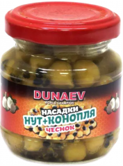 Насадка стеклобанка DUNAEV Нут+Конопля 100мл Чеснок