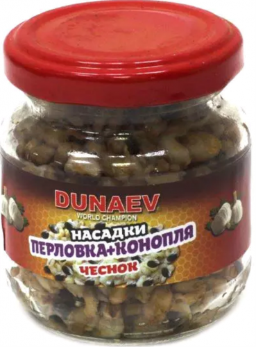 Насадка стеклобанка DUNAEV Перловка+Конопля 100мл Чеснок