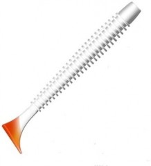 Виброхвост ZUB Swing 99мм цвет 010 бело-красный 4шт/уп