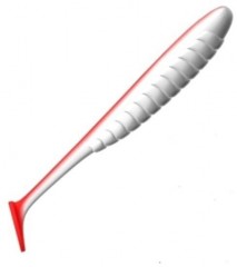 Виброхвост ZUB Bleak 90мм цвет 010 бело-красный 5шт/уп